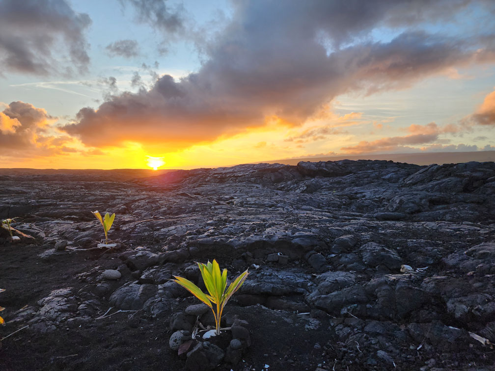 Lava field nearby