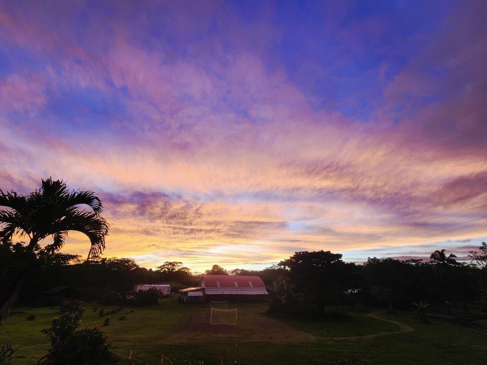Evening sky over the farm